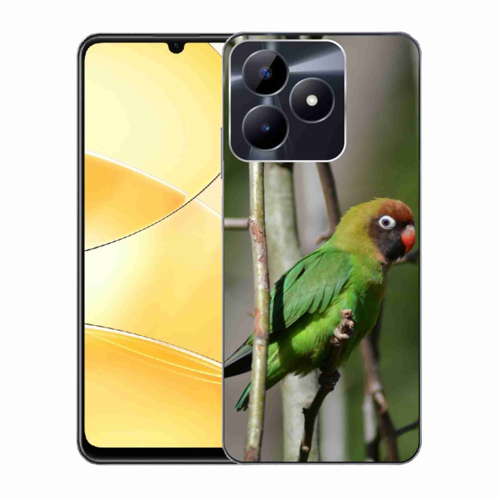 Gelový kryt mmCase na Realme C51/C53 - papoušek agapornis