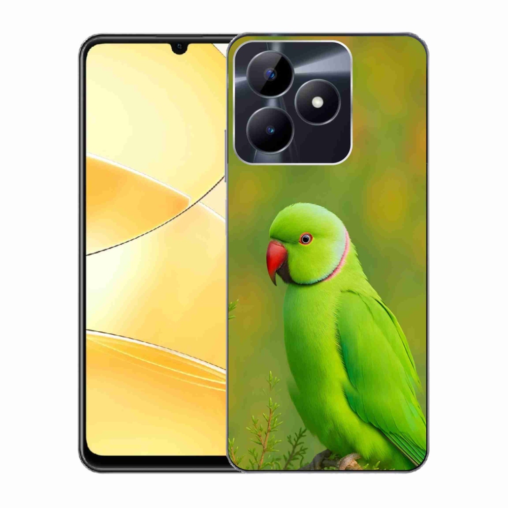 Gelový kryt mmCase na Realme C51/C53 - papoušek alexandr 2