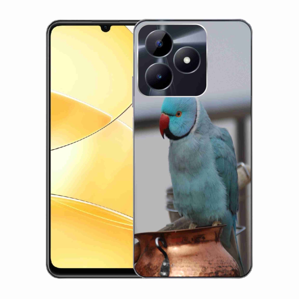 Gelový kryt mmCase na Realme C51/C53 - papoušek alexandr modrý