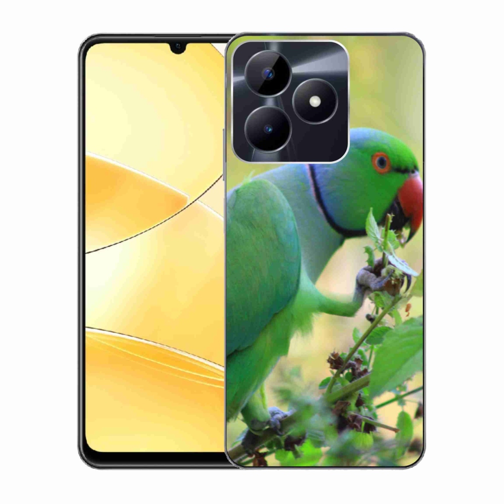 Gelový kryt mmCase na Realme C51/C53 - papoušek alexandr