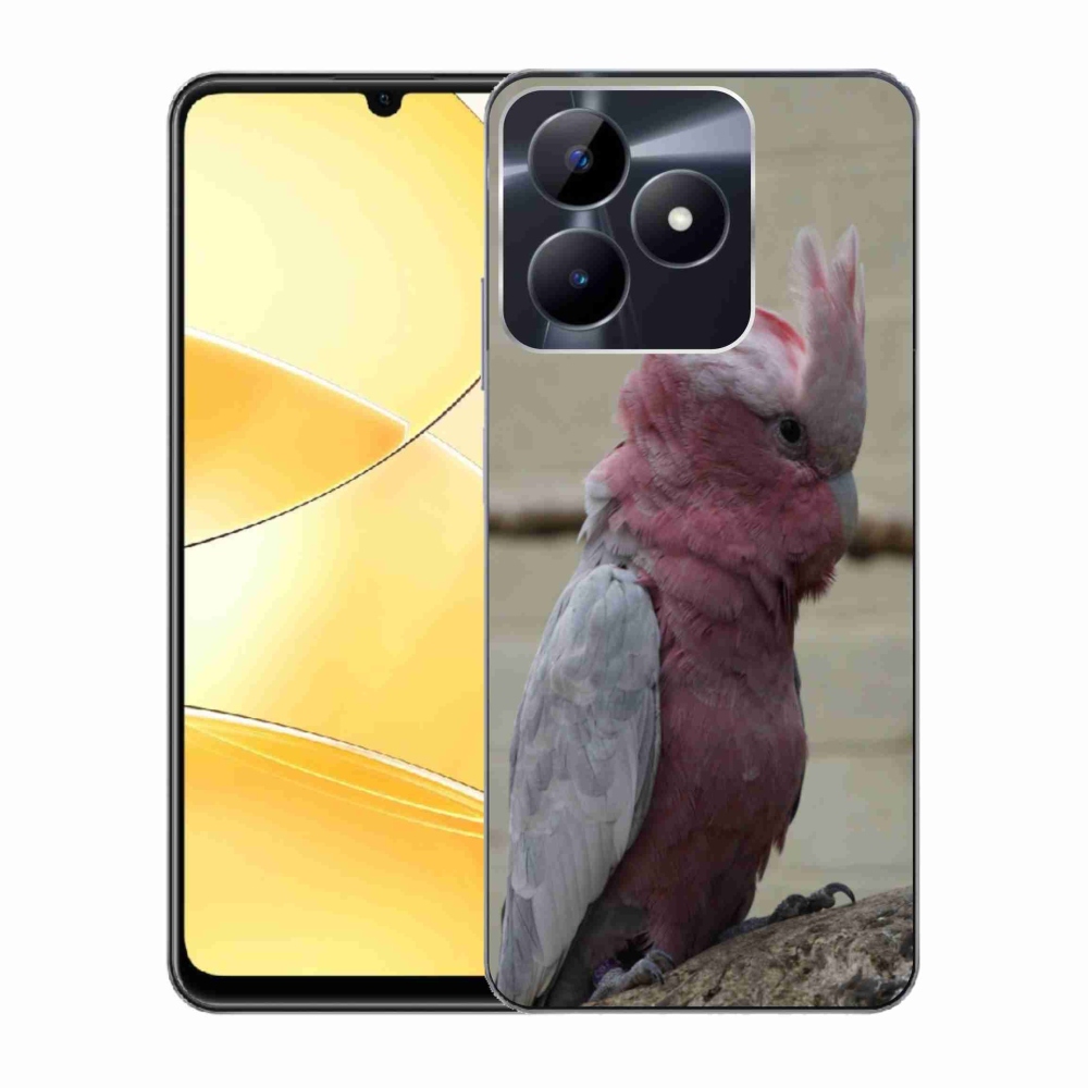 Gelový kryt mmCase na Realme C51/C53 - papoušek kakadu růžový