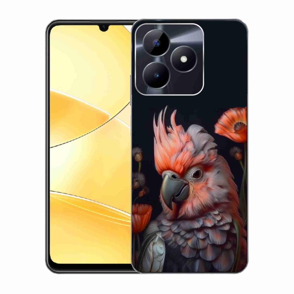 Gelový kryt mmCase na Realme C51/C53 - papoušek kakadu v barvách