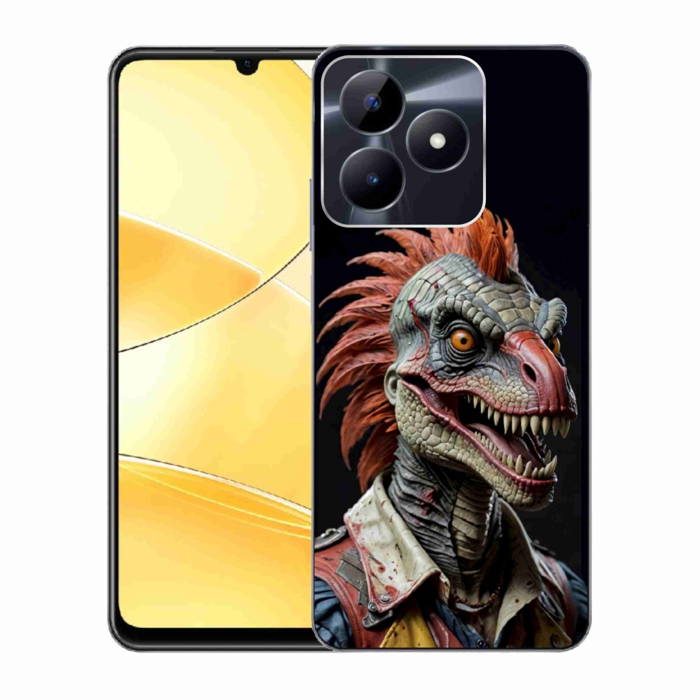 Gelový kryt mmCase na Realme C51/C53 - punk dinosaurus