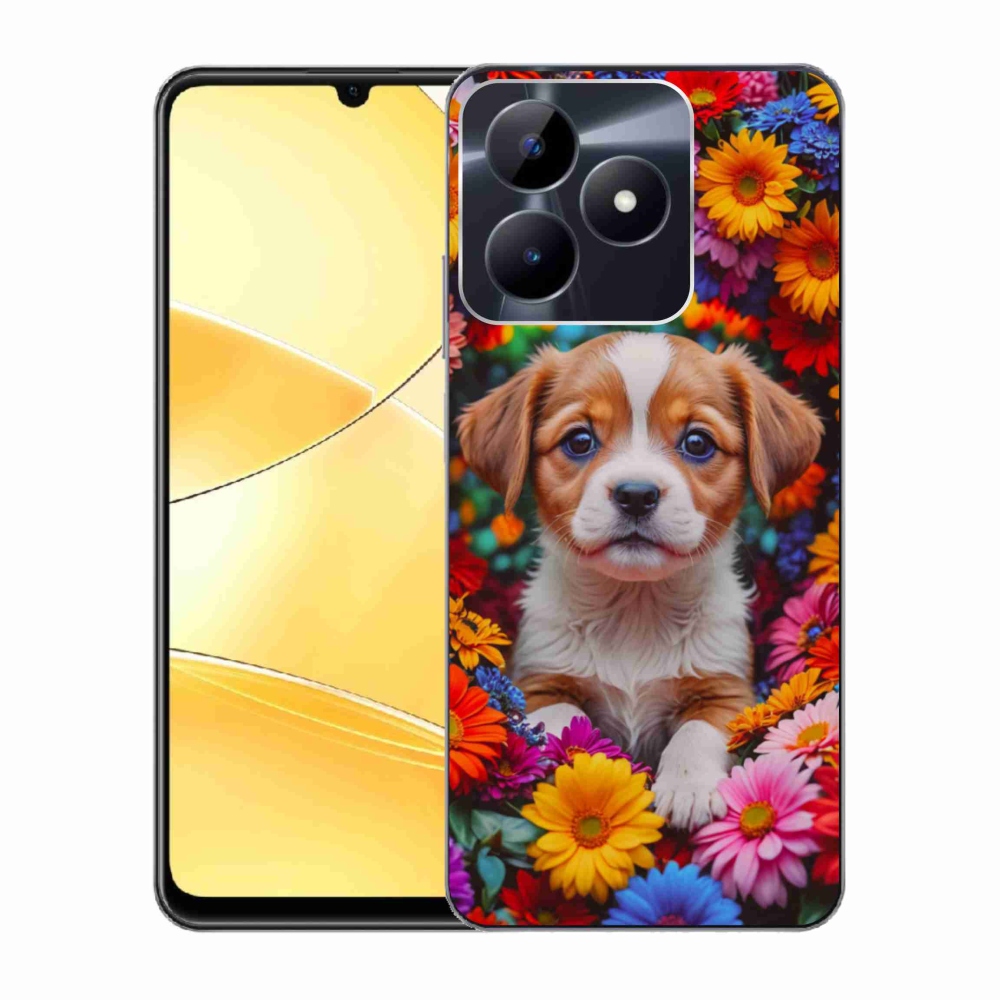 Gelový kryt mmCase na Realme C51/C53 - roztomilé štěně
