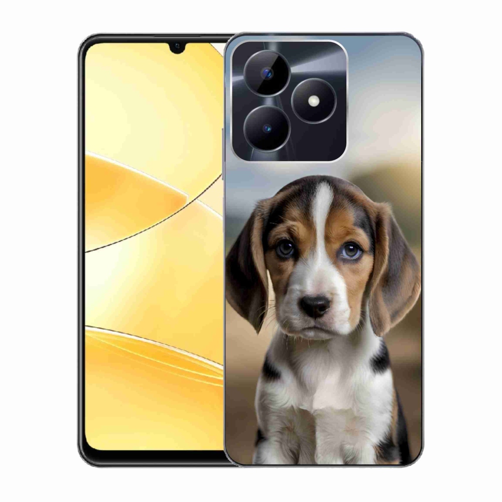 Gelový kryt mmCase na Realme C51/C53 - roztomilý bígl