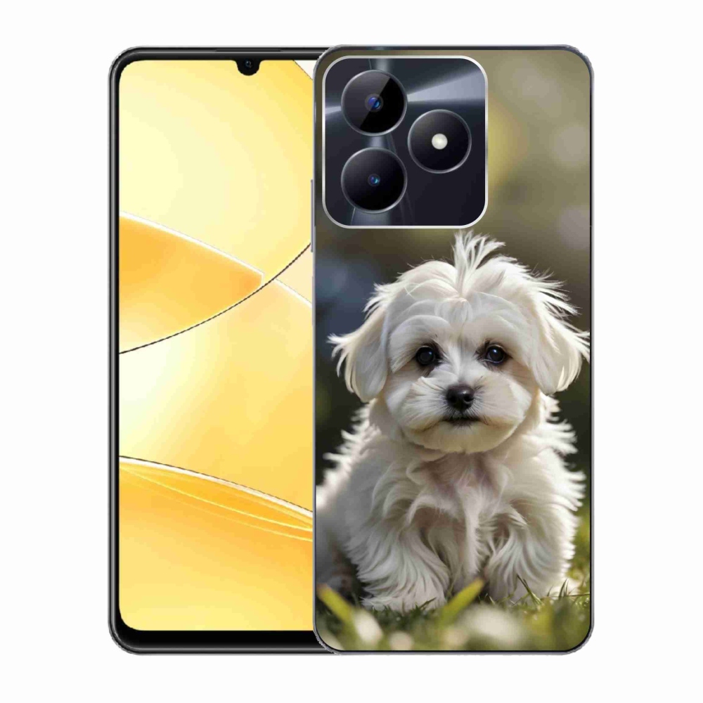Gelový kryt mmCase na Realme C51/C53 - roztomilý maltézský psík