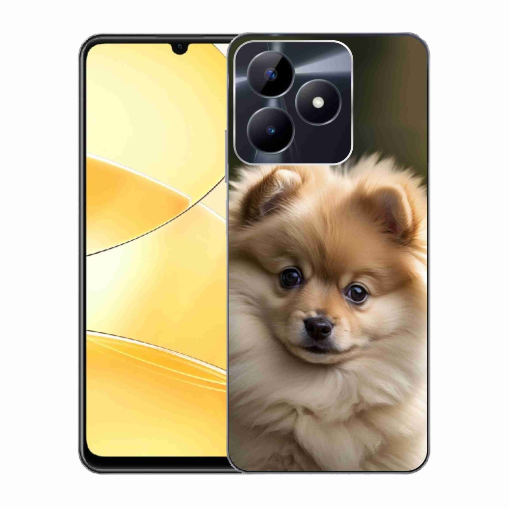 Gelový kryt mmCase na Realme C51/C53 - roztomilý pomeranian 2