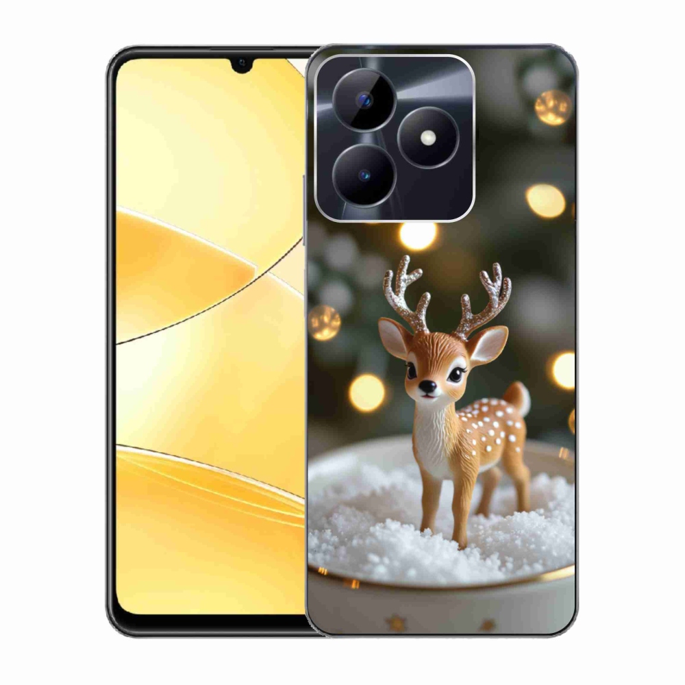 Gelový kryt mmCase na Realme C51/C53 - roztomilý vánoční jelen