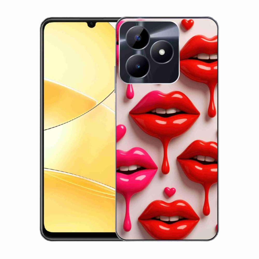 Gelový kryt mmCase na Realme C51/C53 - rty 2
