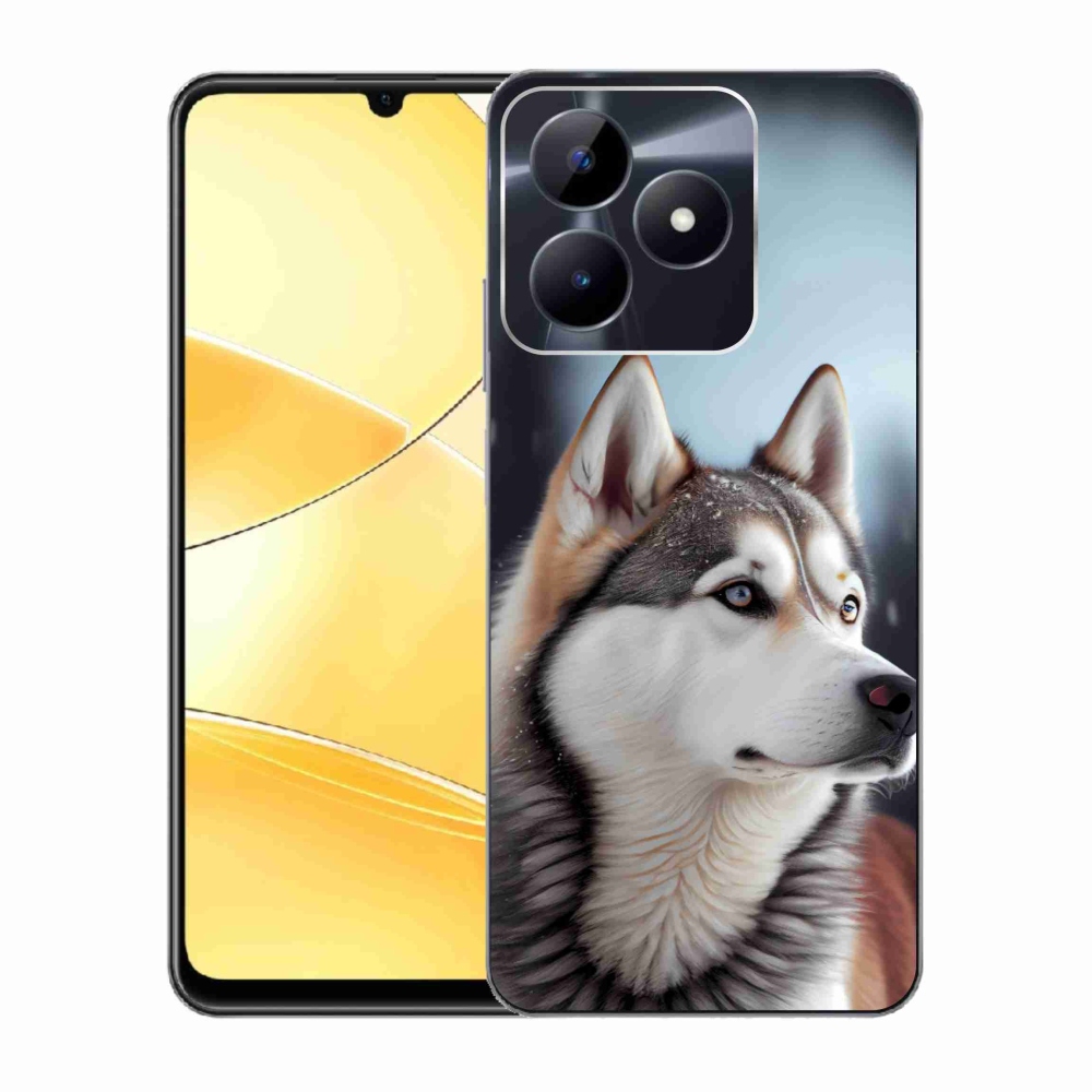 Gelový kryt mmCase na Realme C51/C53 - sibiřský husky