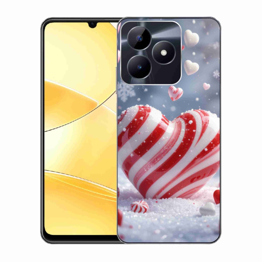 Gelový kryt mmCase na Realme C51/C53 - sladké srdce