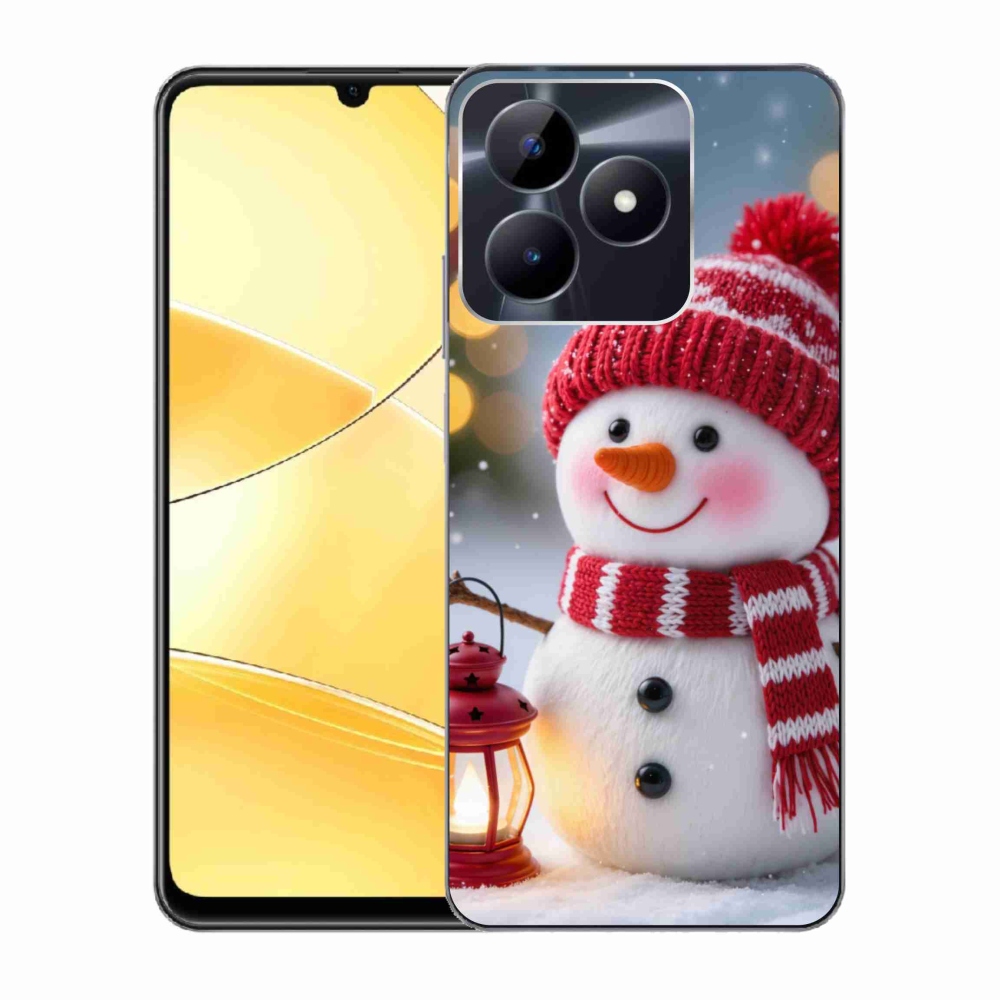 Gelový kryt mmCase na Realme C51/C53 - sněhulák 2