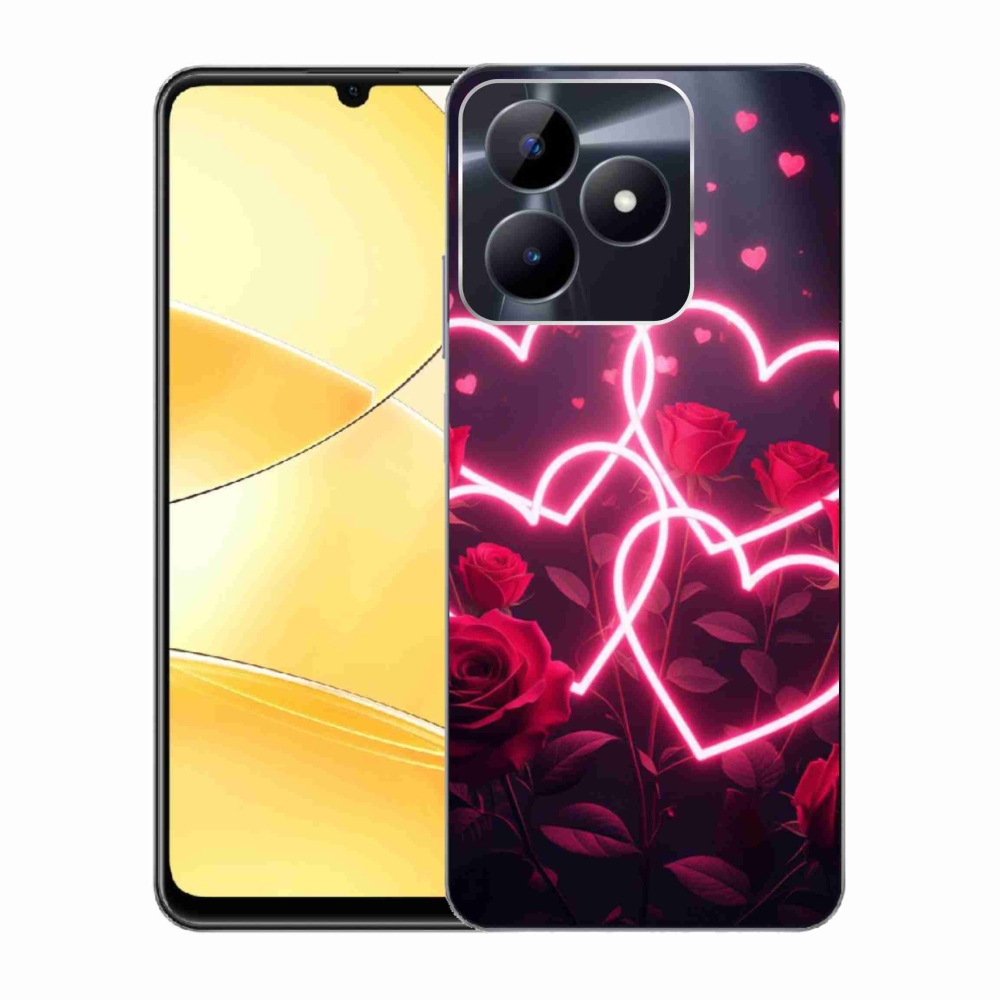 Gelový kryt mmCase na Realme C51/C53 - srdce lásky