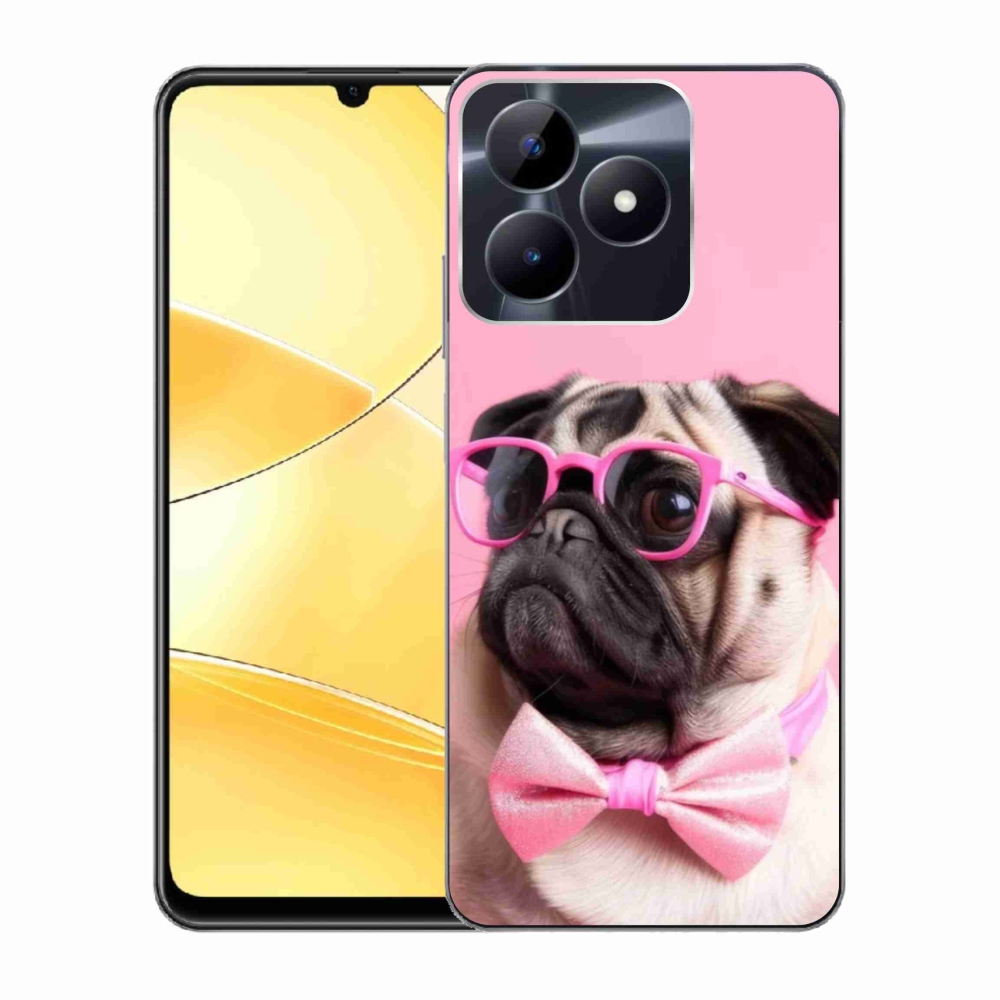 Gelový kryt mmCase na Realme C51/C53 - stylový mops