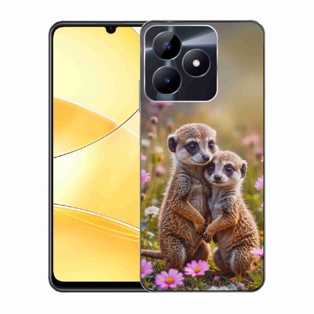 Gelový kryt mmCase na Realme C51/C53 - surikatí duo