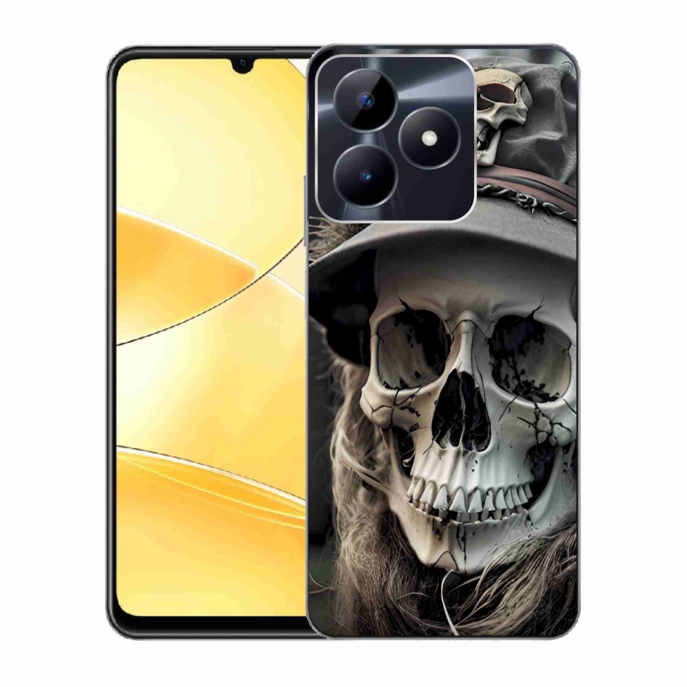 Gelový kryt mmCase na Realme C51/C53 - temná lebka