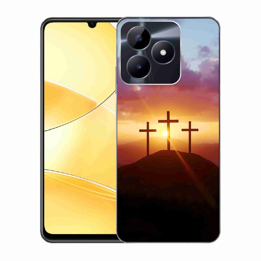 Gelový kryt mmCase na Realme C51/C53 - tři kříže