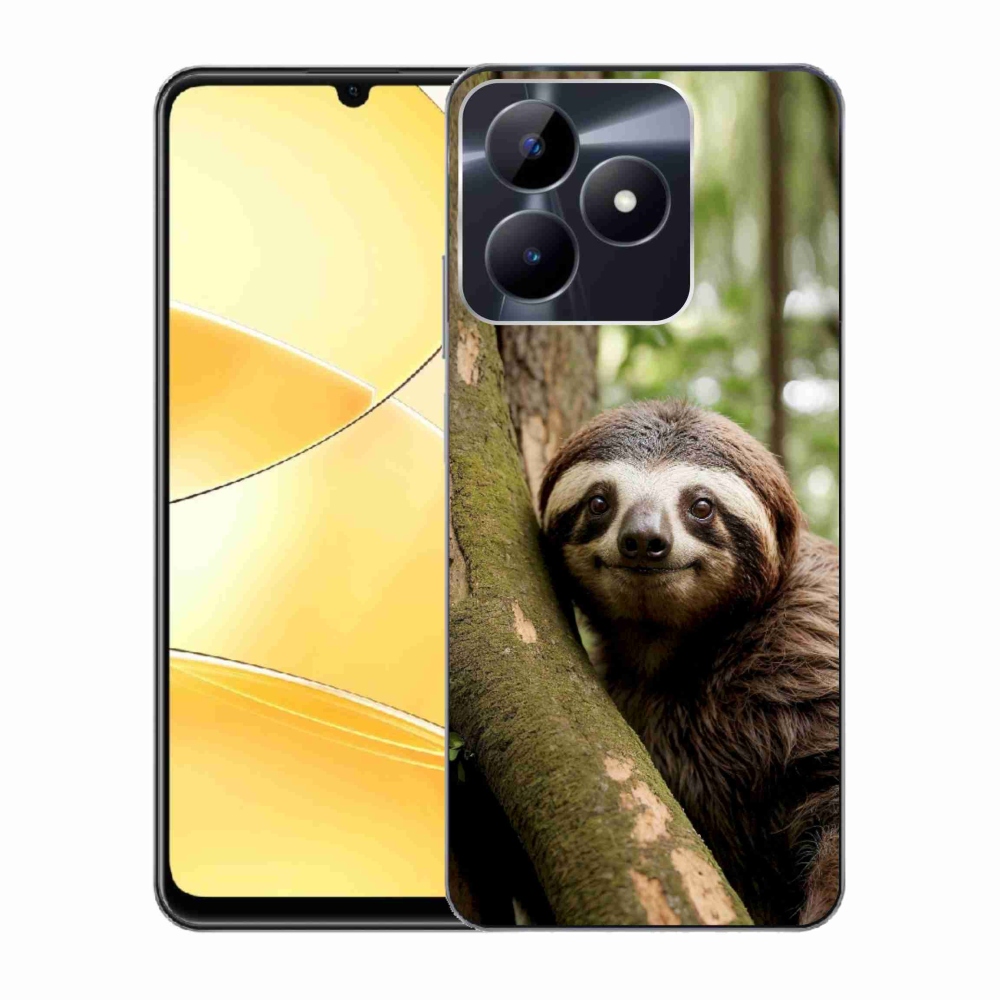 Gelový kryt mmCase na Realme C51/C53 - usměvavý lenochod
