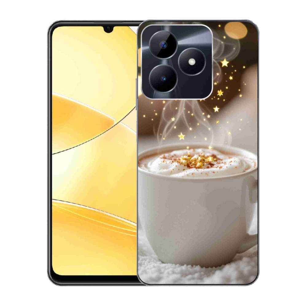 Gelový kryt mmCase na Realme C51/C53 - vánoční horký nápoj