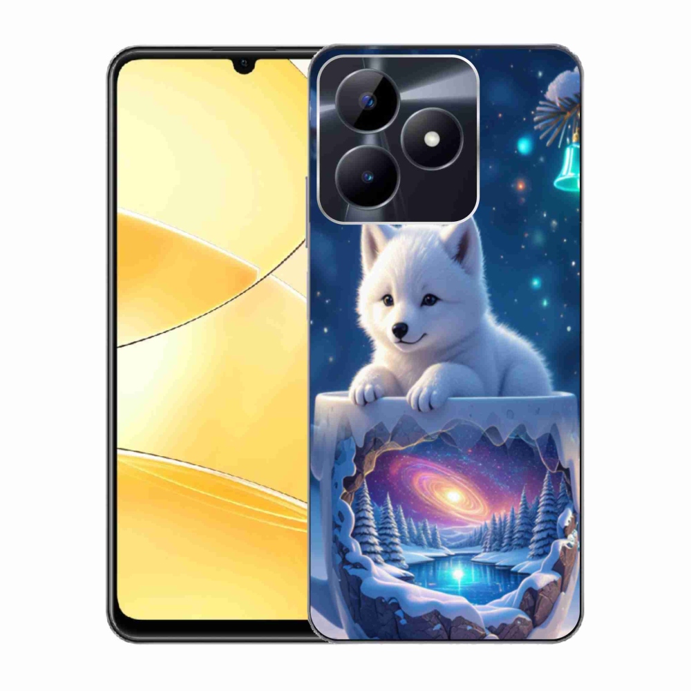 Gelový kryt mmCase na Realme C51/C53 - vánoční štěně