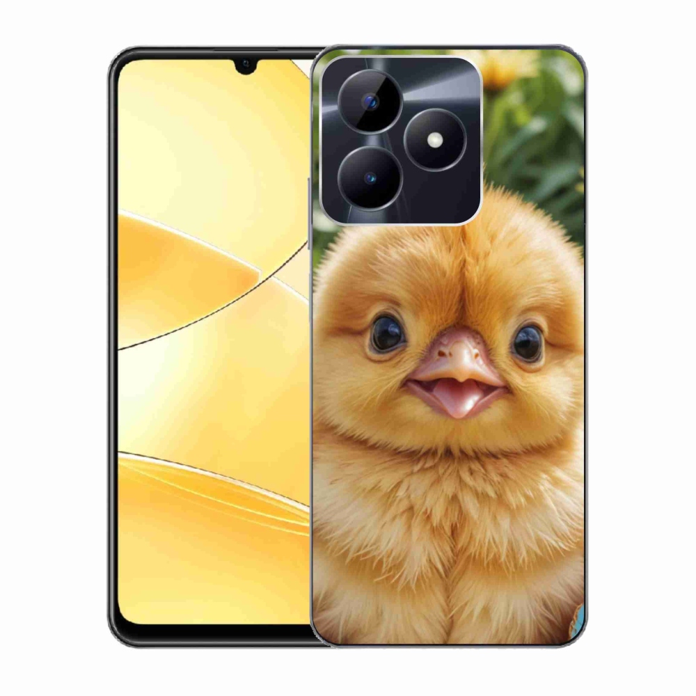 Gelový kryt mmCase na Realme C51/C53 - veselé kuřátko