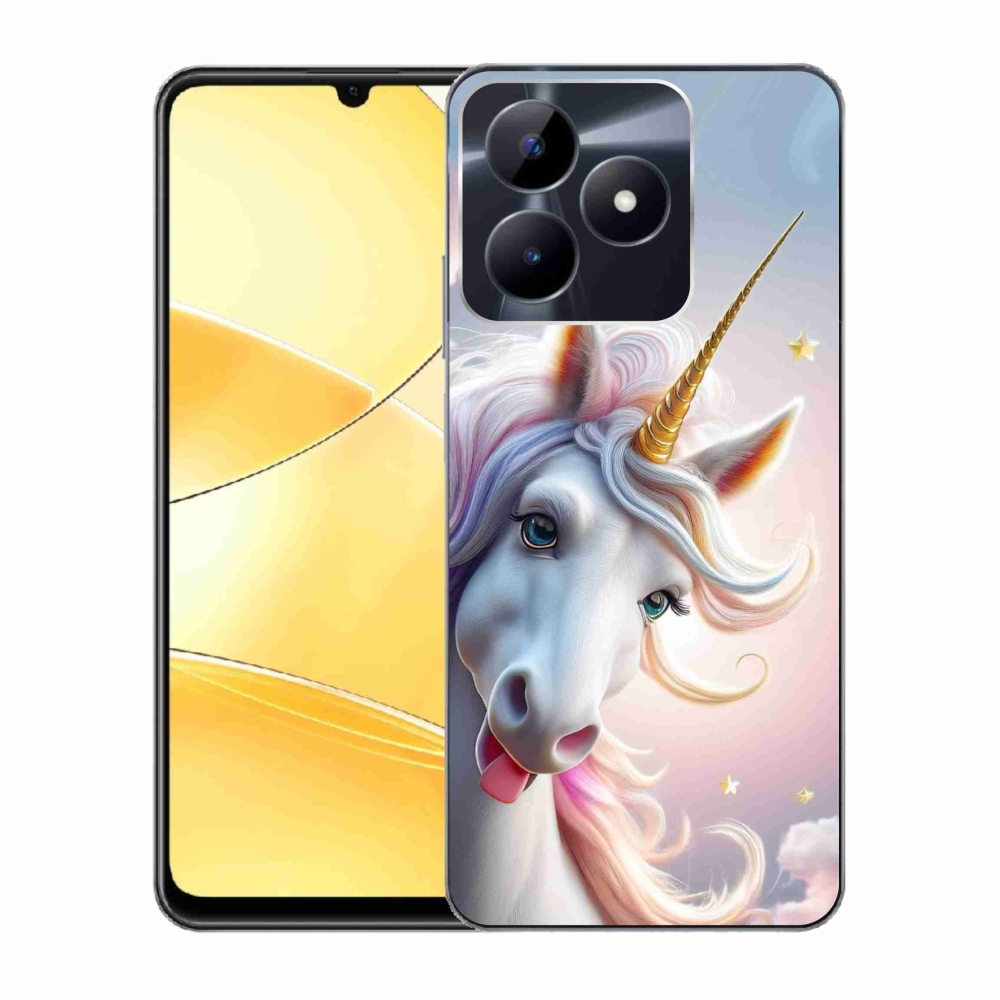 Gelový kryt mmCase na Realme C51/C53 - veselý jednorožec