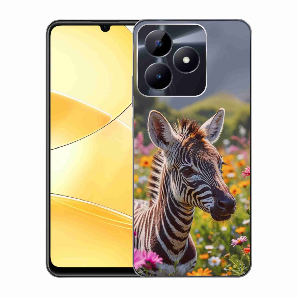 Gelový kryt mmCase na Realme C51/C53 - zebra na louce