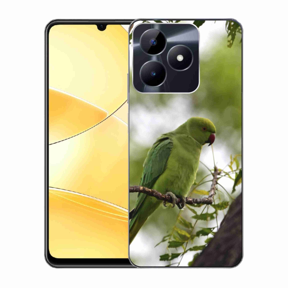 Gelový kryt mmCase na Realme C51/C53 - zelený papoušek