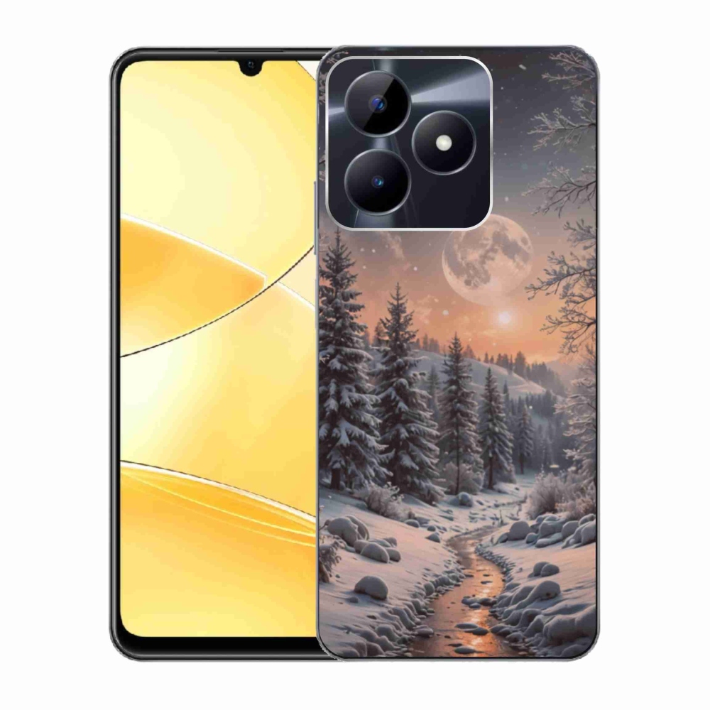 Gelový kryt mmCase na Realme C51/C53 - zimní krajina 2