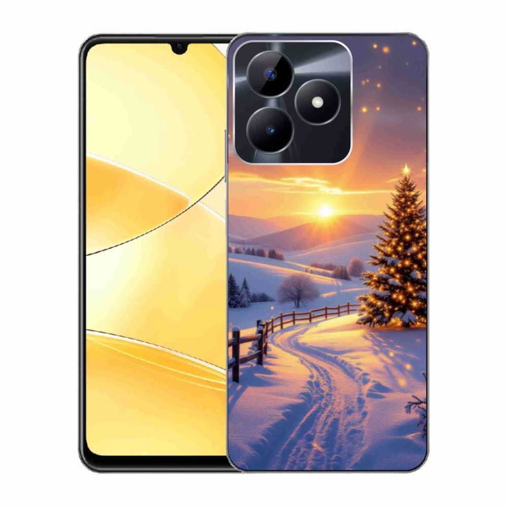 Gelový kryt mmCase na Realme C51/C53 - zimní krajina
