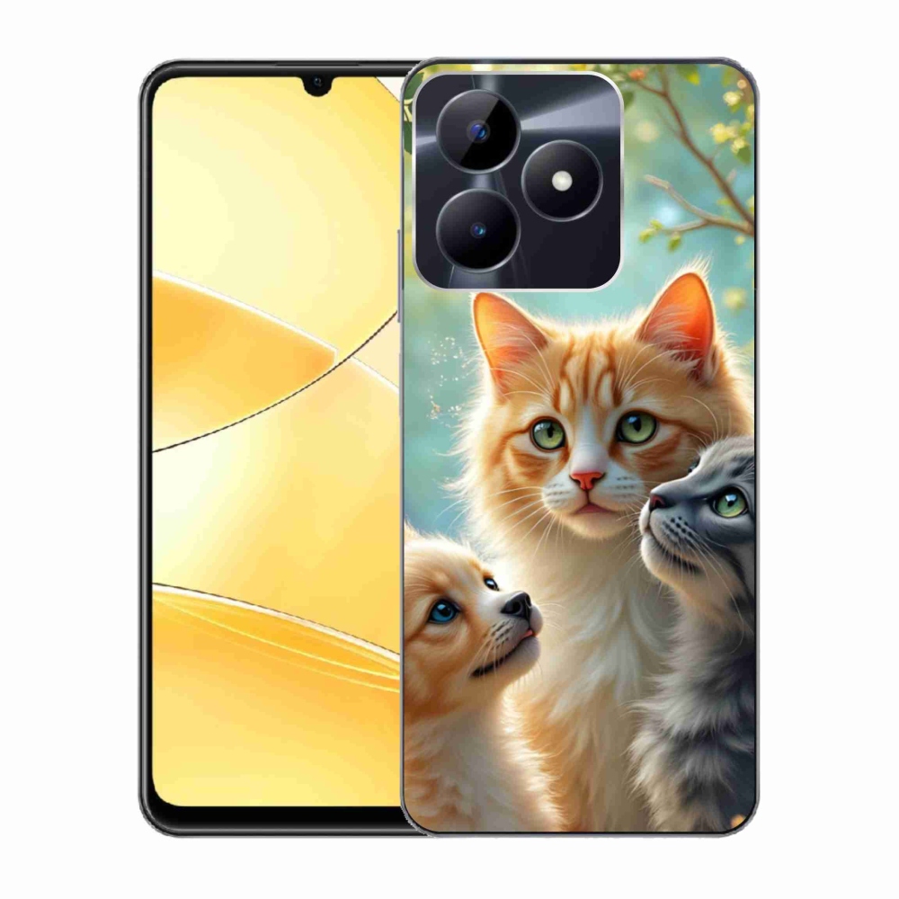 Gelový kryt mmCase na Realme C51/C53 - zvířecí přátelství 2
