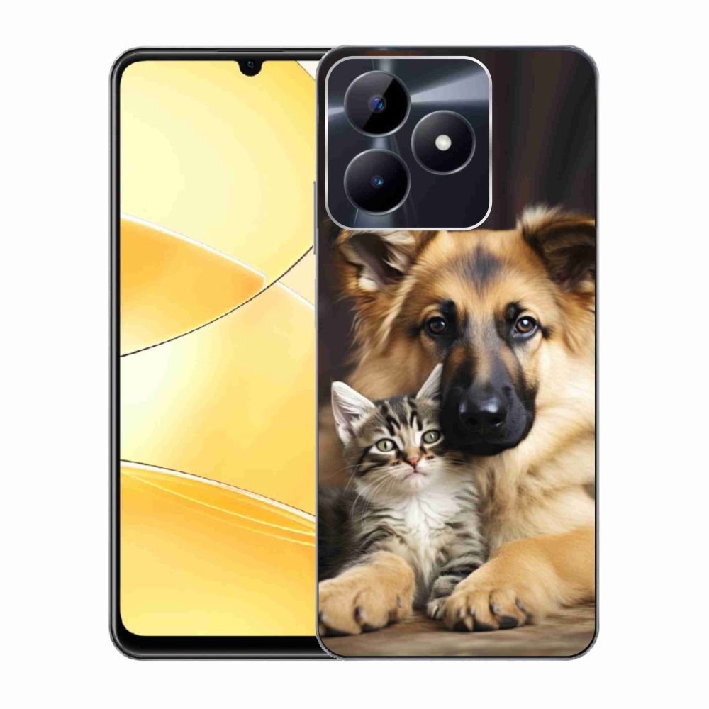 Gelový kryt mmCase na Realme C51/C53 - zvířecí přátelství