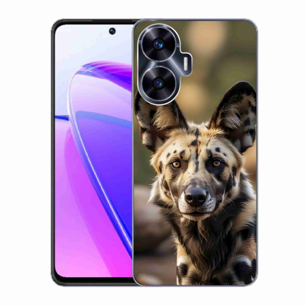 Gelový kryt mmCase na Realme C55 - africký divoký pes