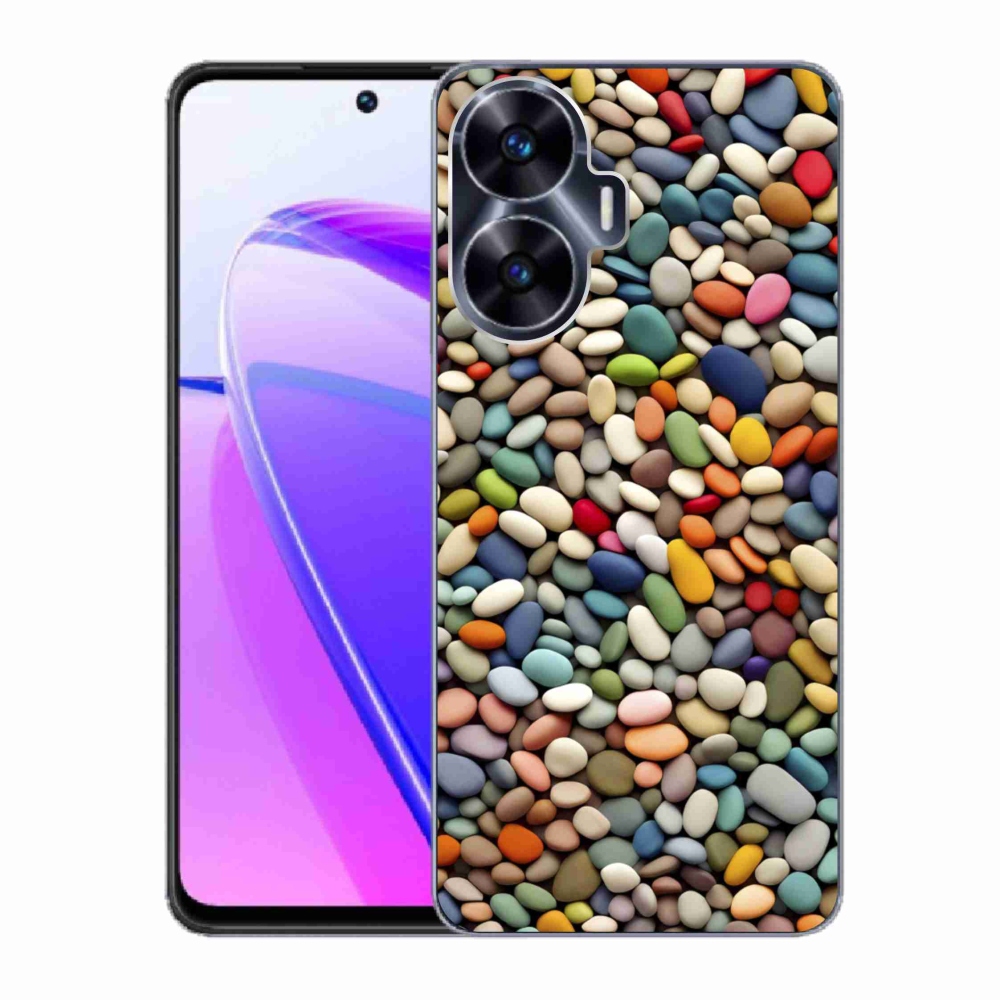 Gelový kryt mmCase na Realme C55 - barevné kamínky 2