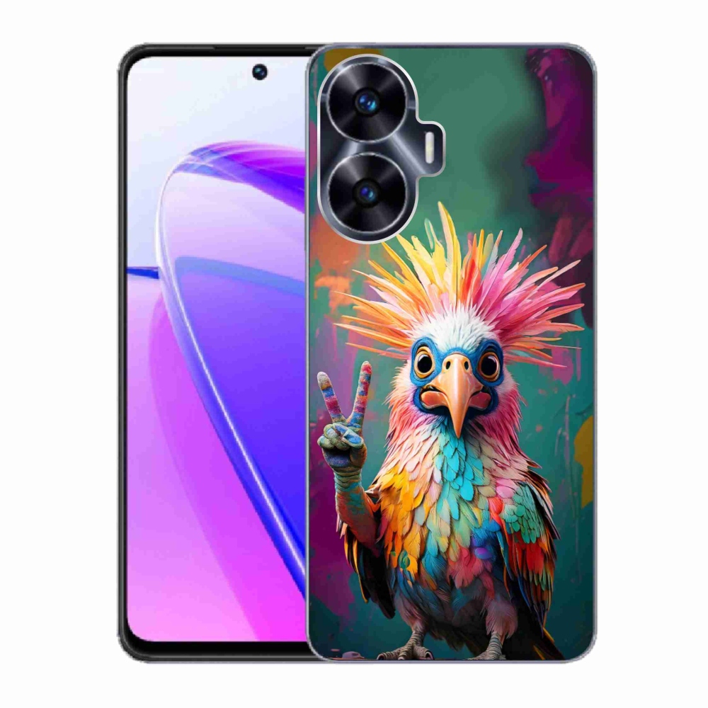 Gelový kryt mmCase na Realme C55 - barevný rebel