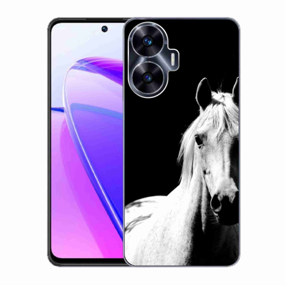 Gelový kryt mmCase na Realme C55 - bílý kůň 5
