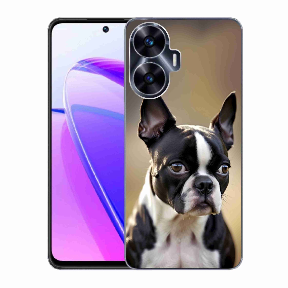 Gelový kryt mmCase na Realme C55 - bostonský teriér