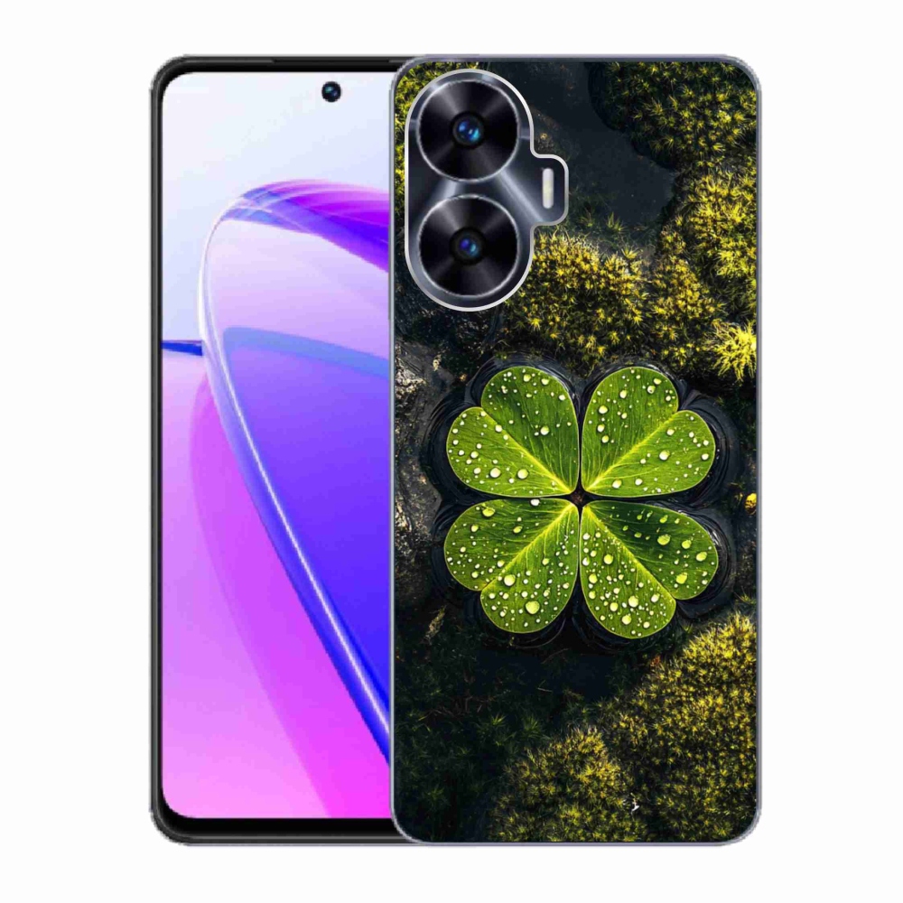 Gelový kryt mmCase na Realme C55 - čtyřlístek