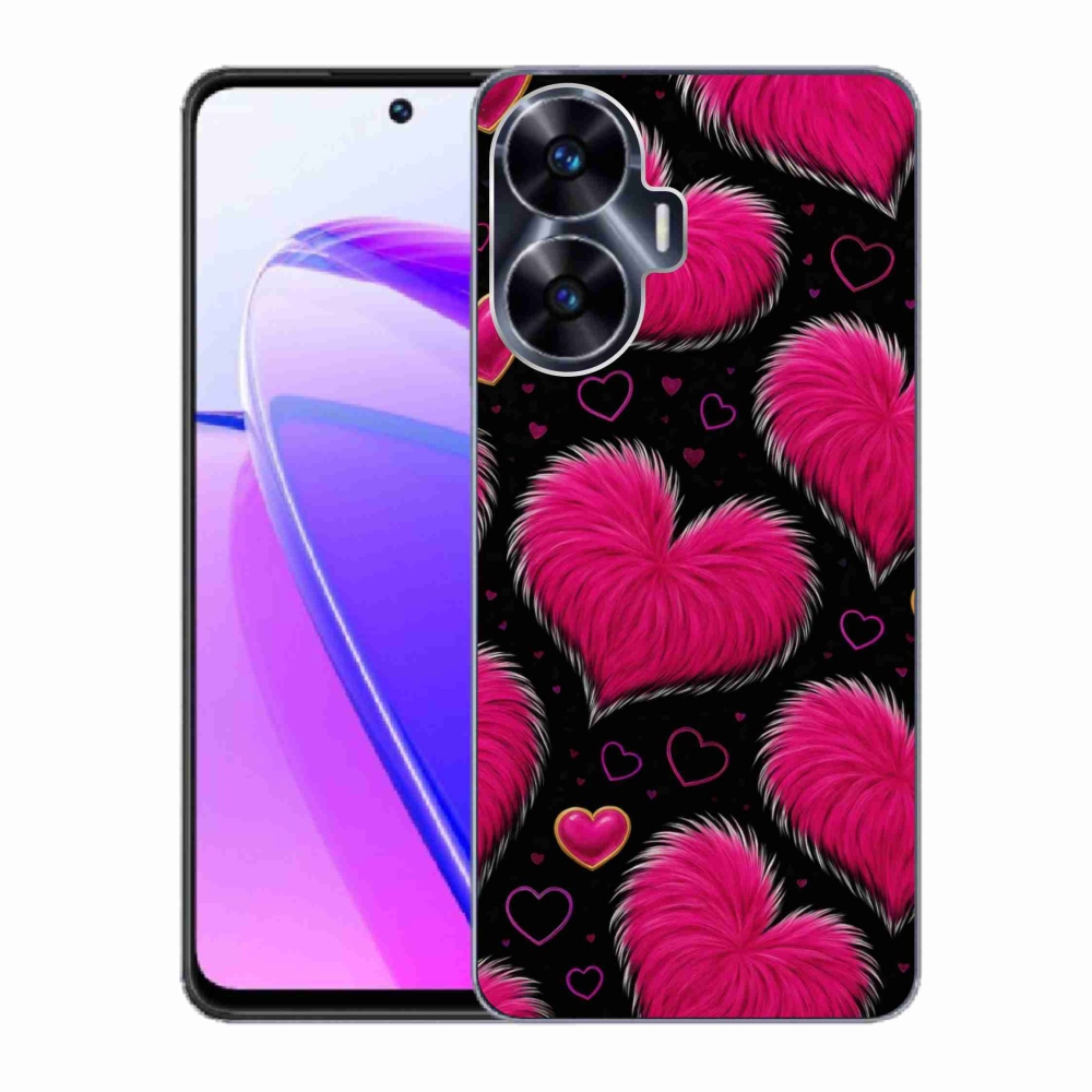 Gelový kryt mmCase na Realme C55 - hebká srdce