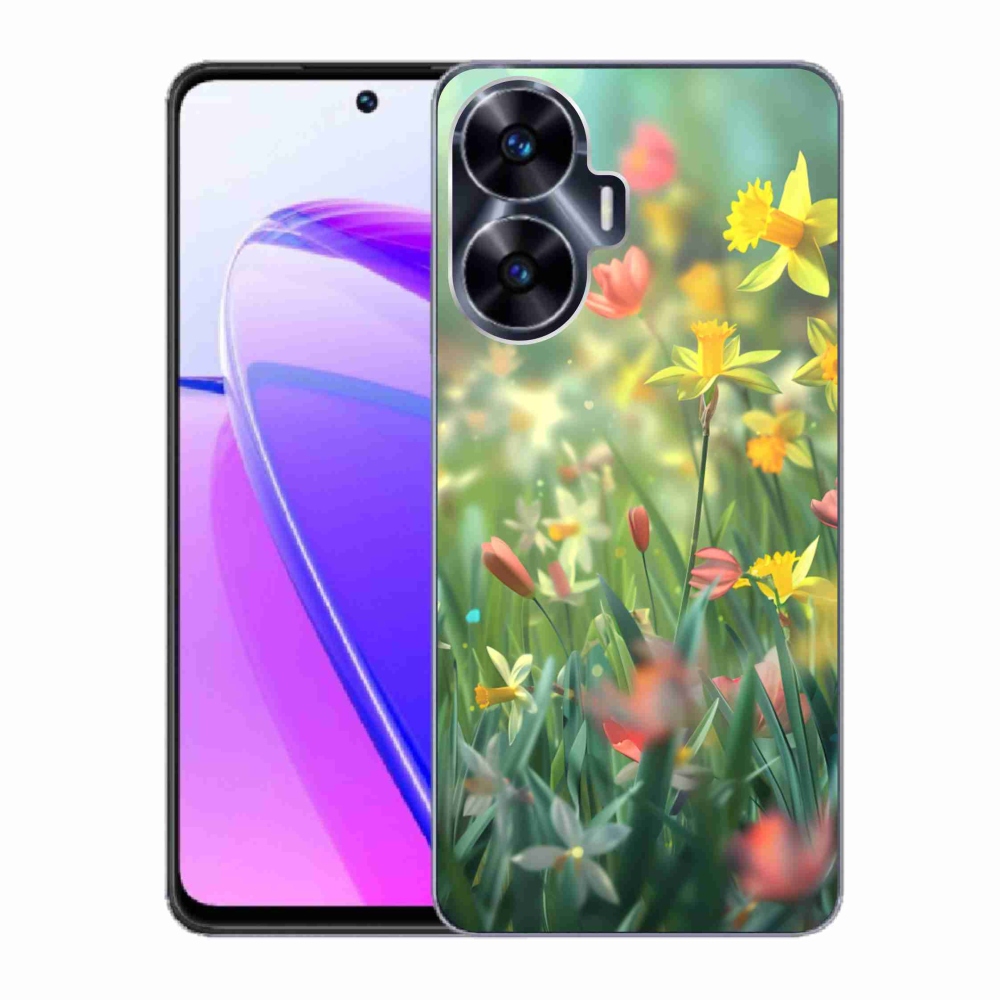 Gelový kryt mmCase na Realme C55 - jarní květy