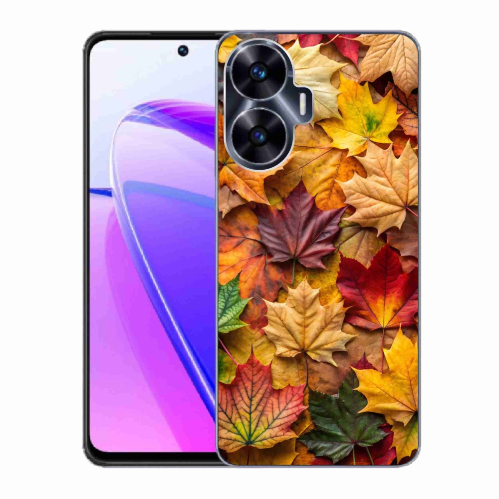 Gelový kryt mmCase na Realme C55 - javorové listy 2