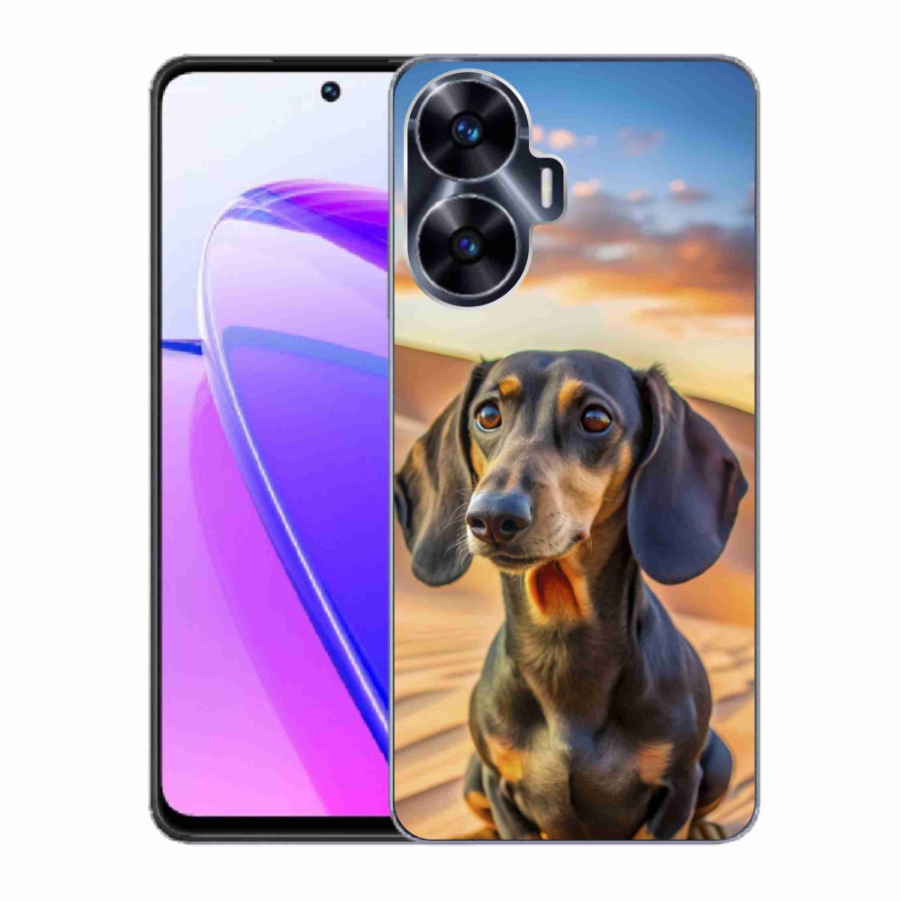 Gelový kryt mmCase na Realme C55 - jezevčík 3 