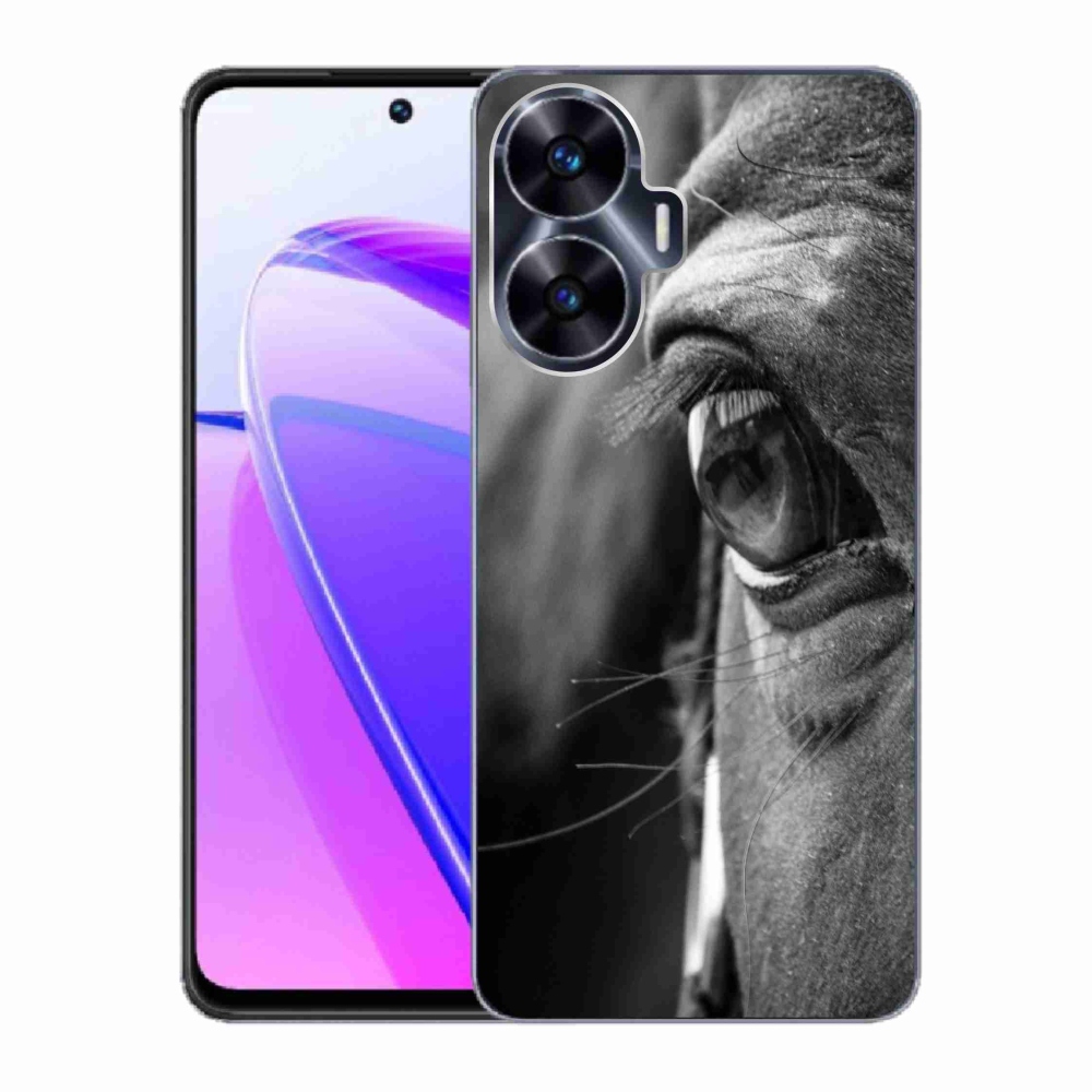 Gelový kryt mmCase na Realme C55 - koňský pohled