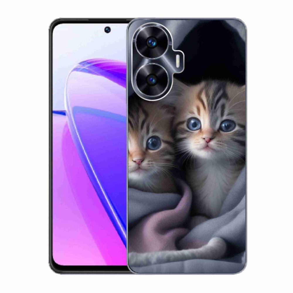Gelový kryt mmCase na Realme C55 - kočičí duo 2