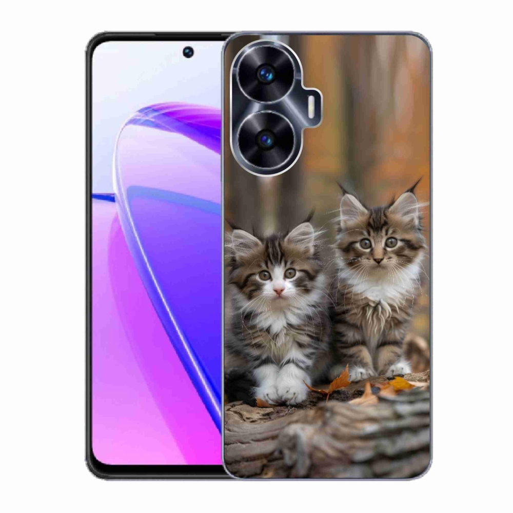 Gelový kryt mmCase na Realme C55 - kočičí duo 3