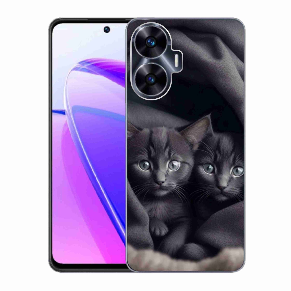 Gelový kryt mmCase na Realme C55 - kočičí duo