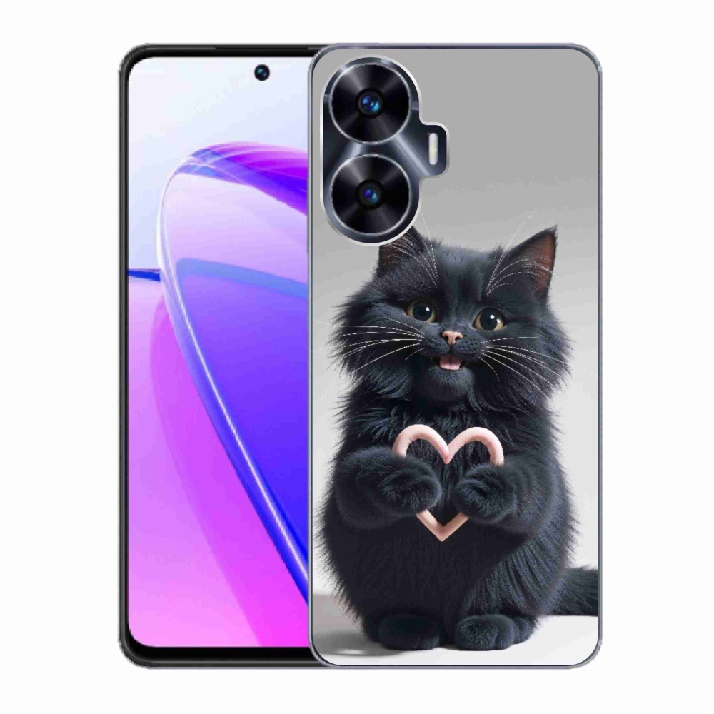 Gelový kryt mmCase na Realme C55 - kočičí láska 3