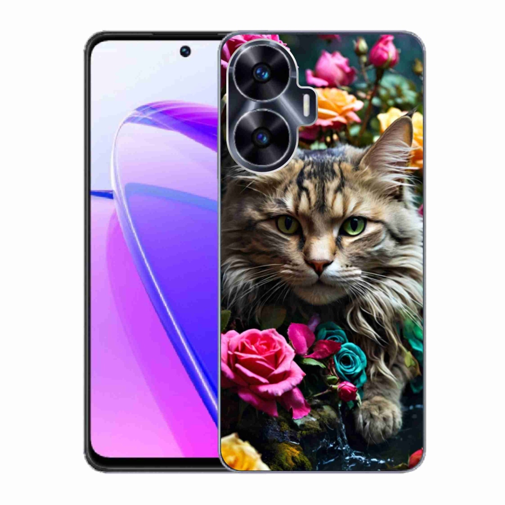 Gelový kryt mmCase na Realme C55 - kočíčí pohled 2