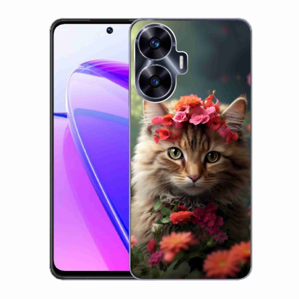 Gelový kryt mmCase na Realme C55 - kočíčí princezna