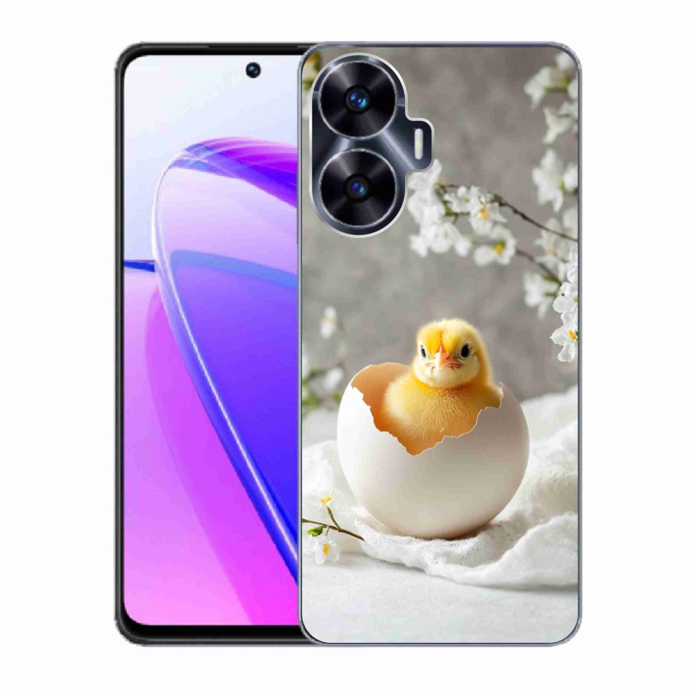 Gelový kryt mmCase na Realme C55 - kuřátko